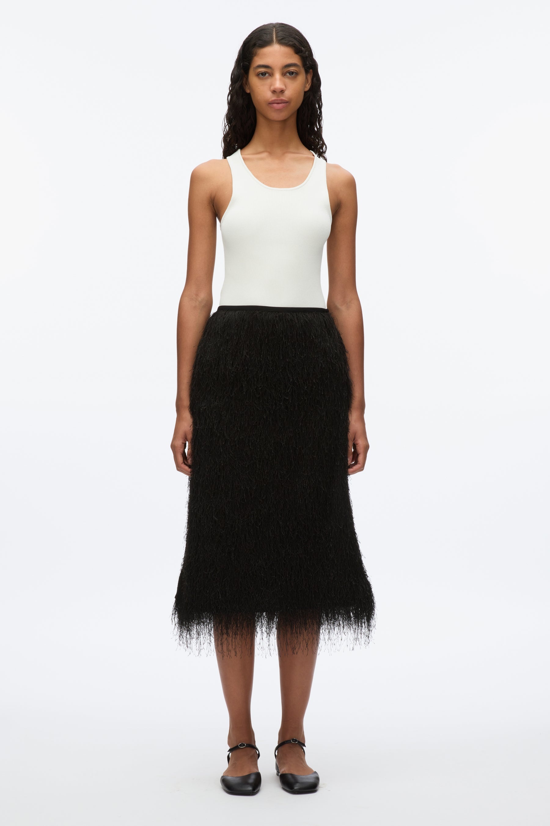 Fringe Slip Skirt - 2