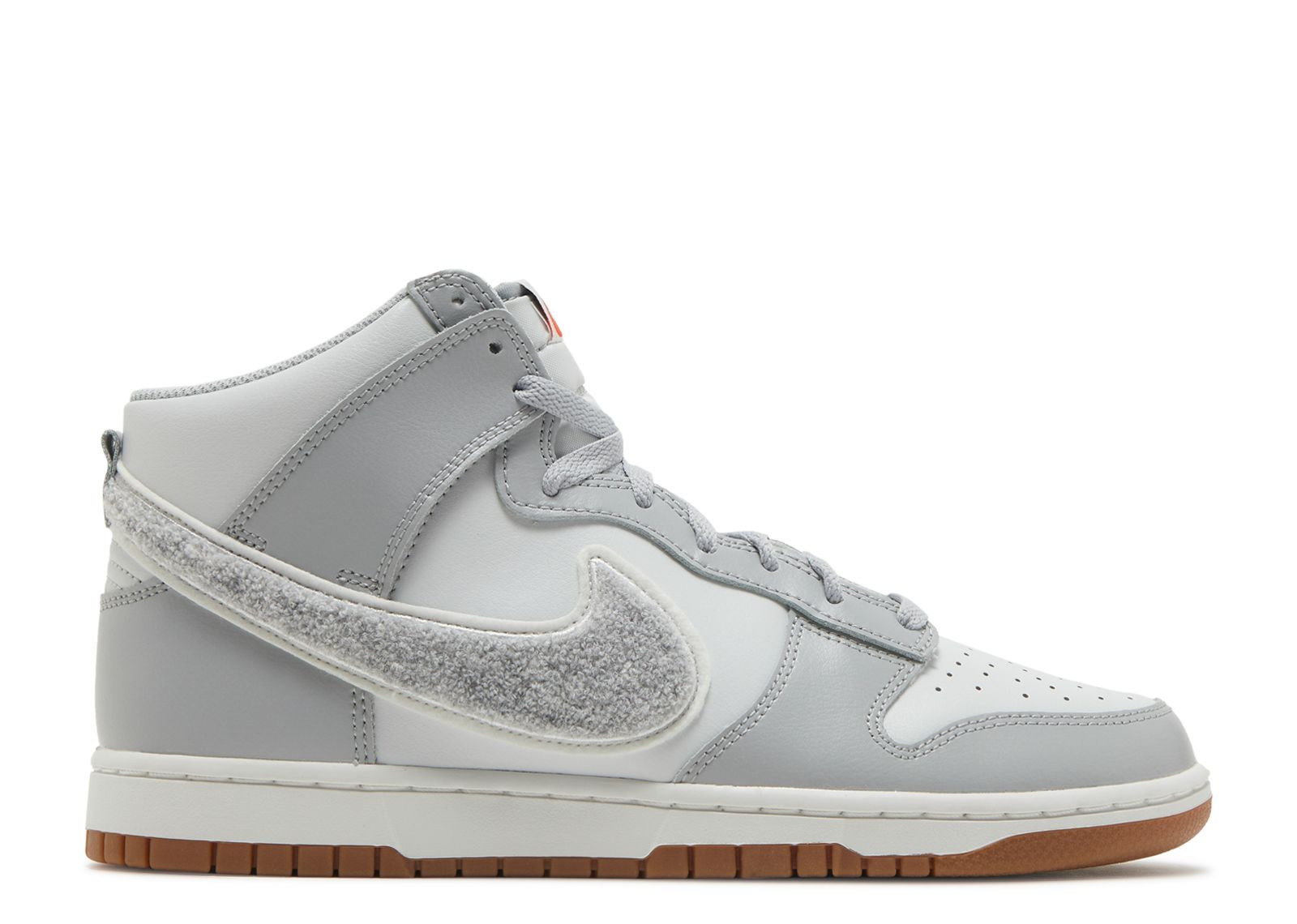 DUNK HIGH 'CHENILLE SWOOSH - LIGHT SMOKE GREY' - 1