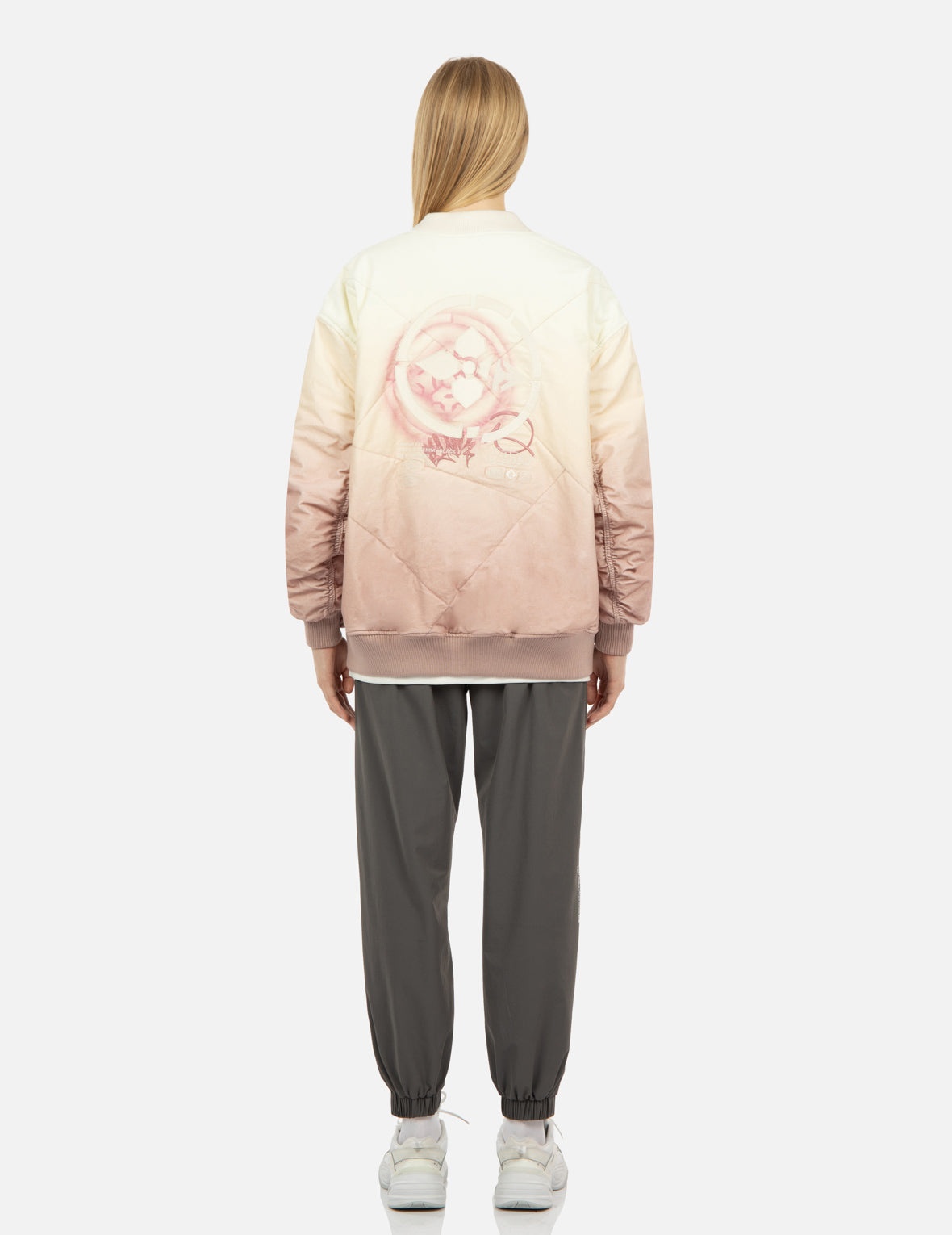 Gradient Oversized Padded Bomber Jacket - 5