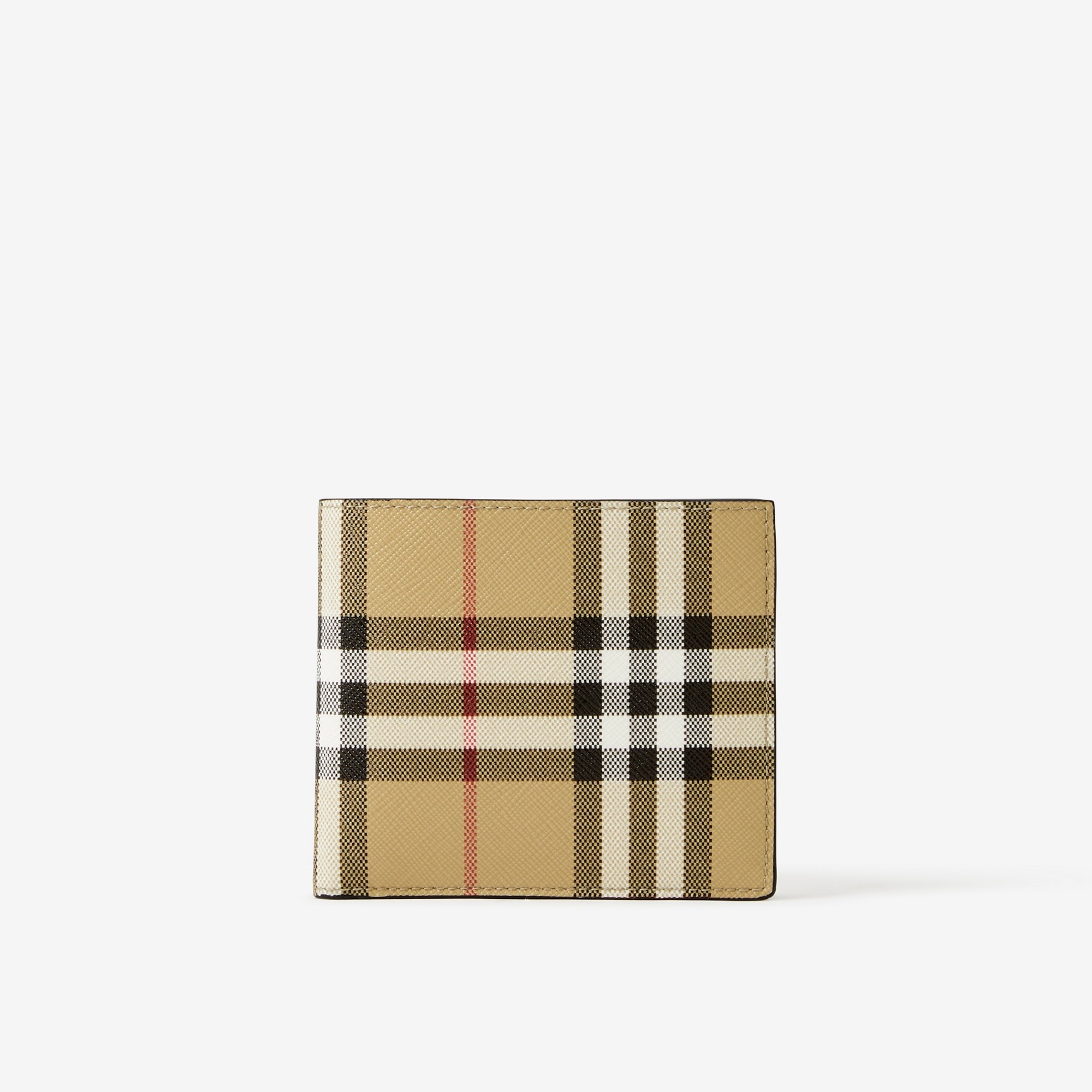 Men's Bifold Wallet With Check Motiv by Burberry