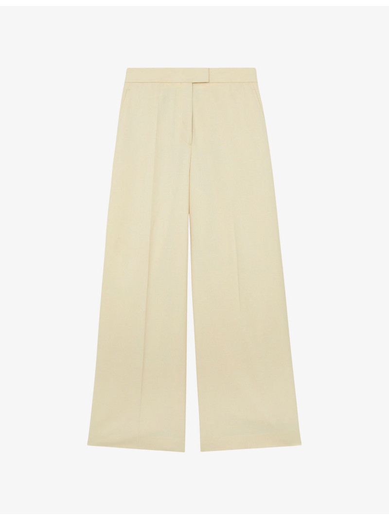Anya Wide-Leg Silk and Wool Trousers 1