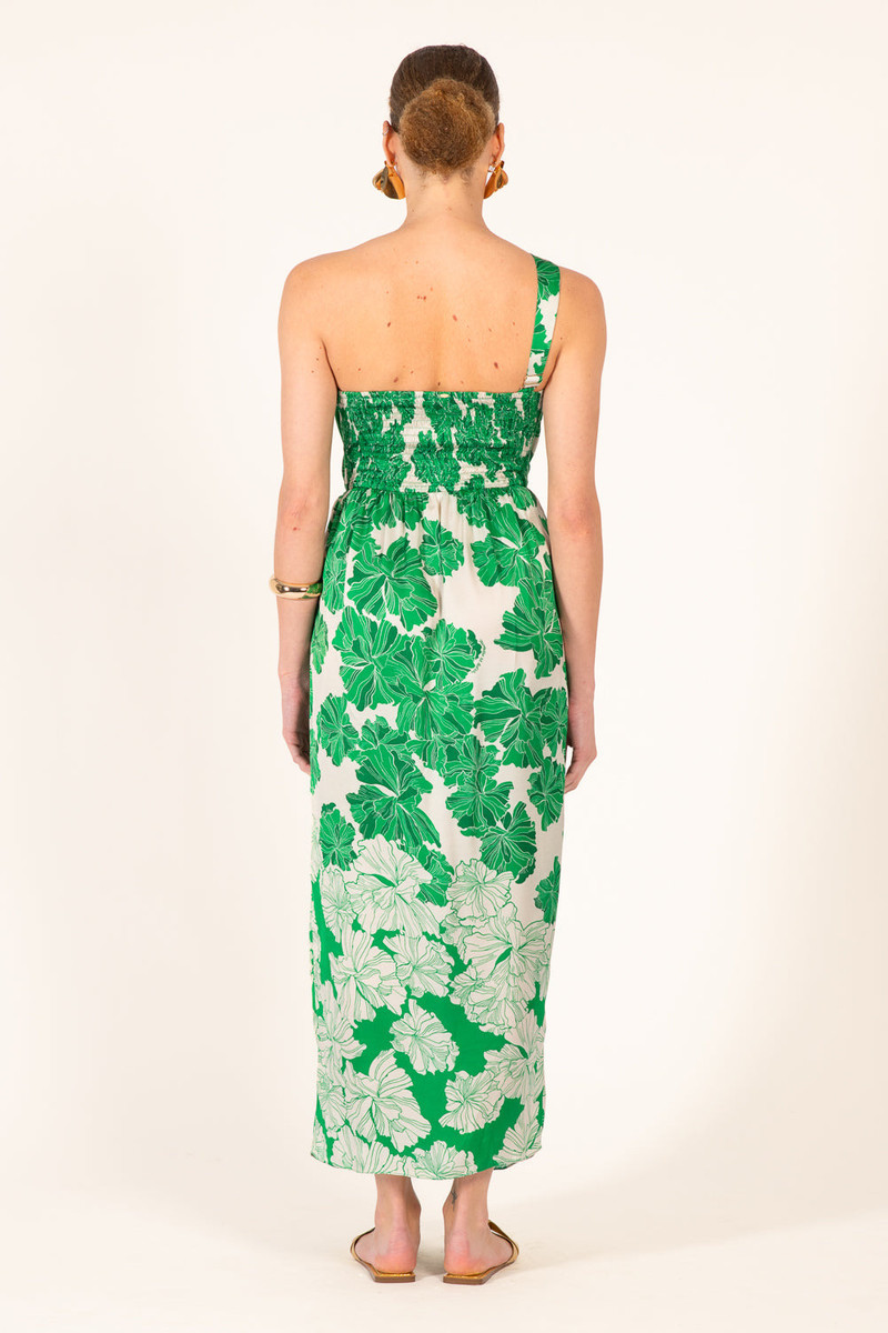 Long Dress Fanny - Green Flower Bunch 5