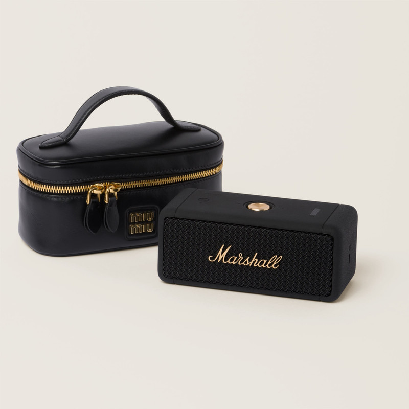 Miu Miu Marshall X Miu Miu speaker with leather case outlook