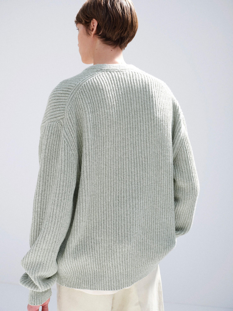 CASHMERE SILK MELANGE KNIT CARDIGAN 4