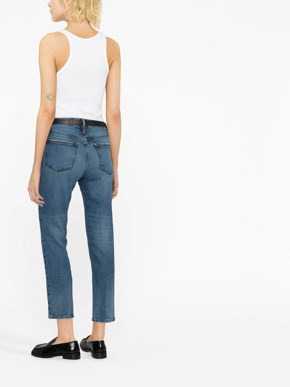 cropped straight leg jeans - 4
