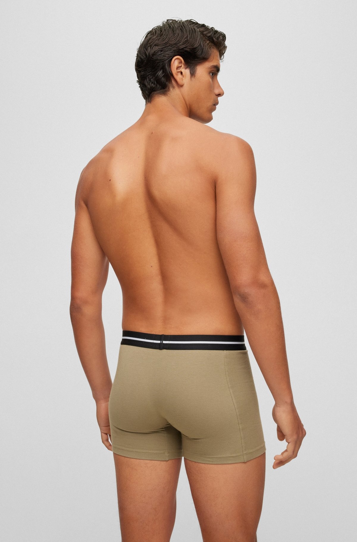 THREE-PACK OF STRETCH-COTTON BOXER BRIEFS - 3