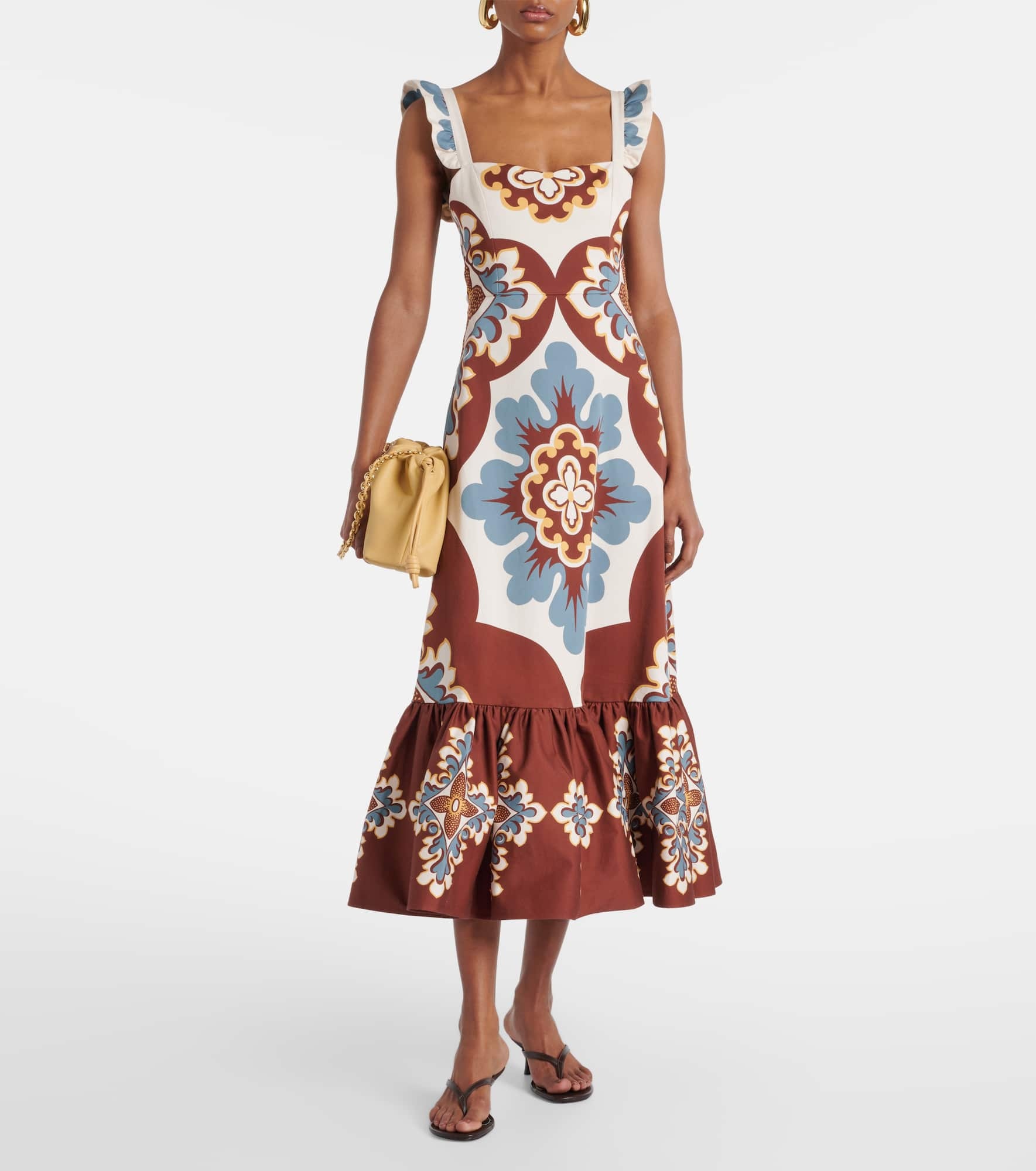 Gingerbread cotton-blend midi dress - 2