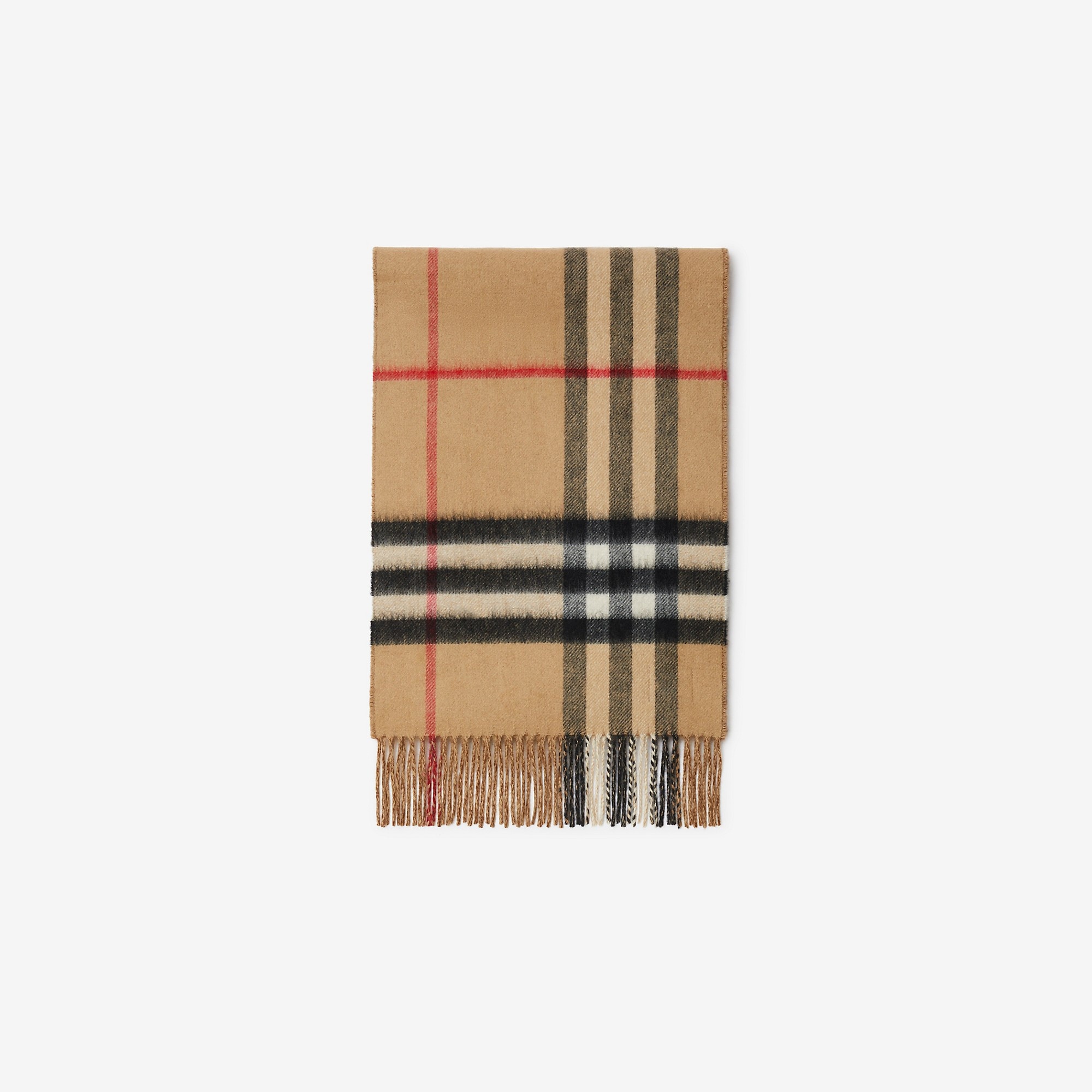 Contrast Check Cashmere Scarf - 9