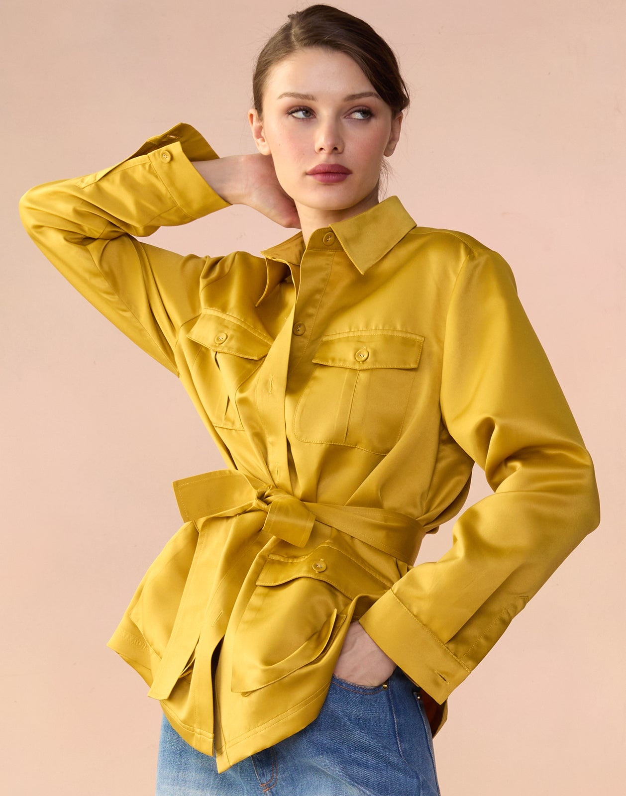 Satin Safari Jacket - 1