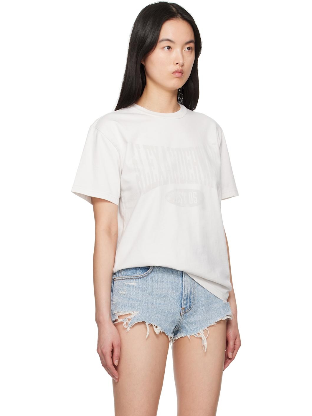 alexanderwang.t Off-White Distressed Logo T-shirt | REVERSIBLE