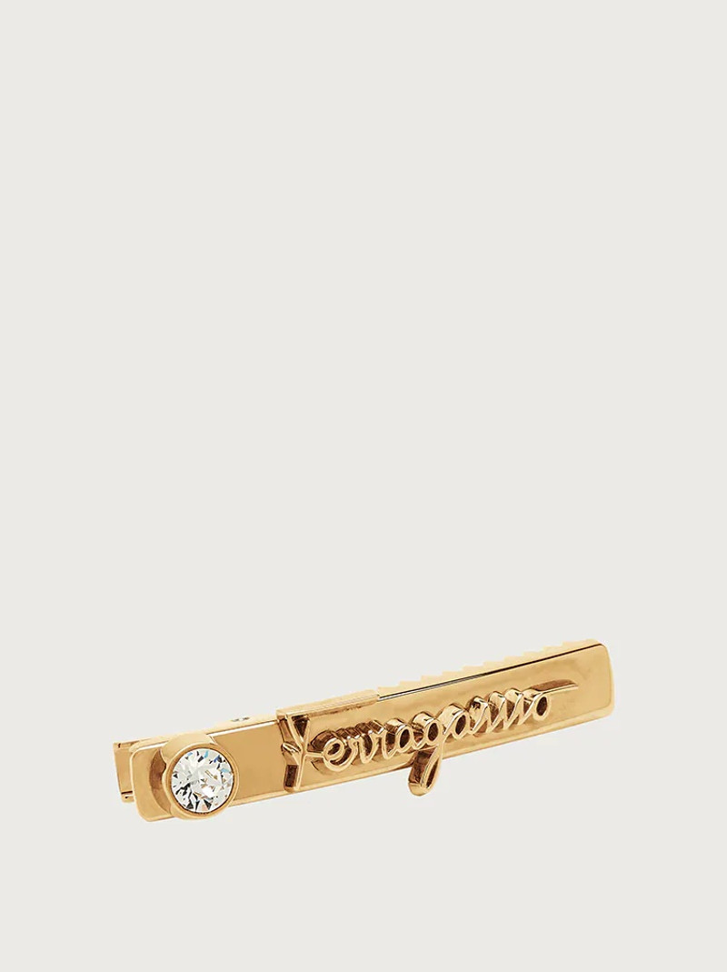 FERRAGAMO FANTASIA HAIRCLIP WITH LOGO AND RHINESTONE outlook