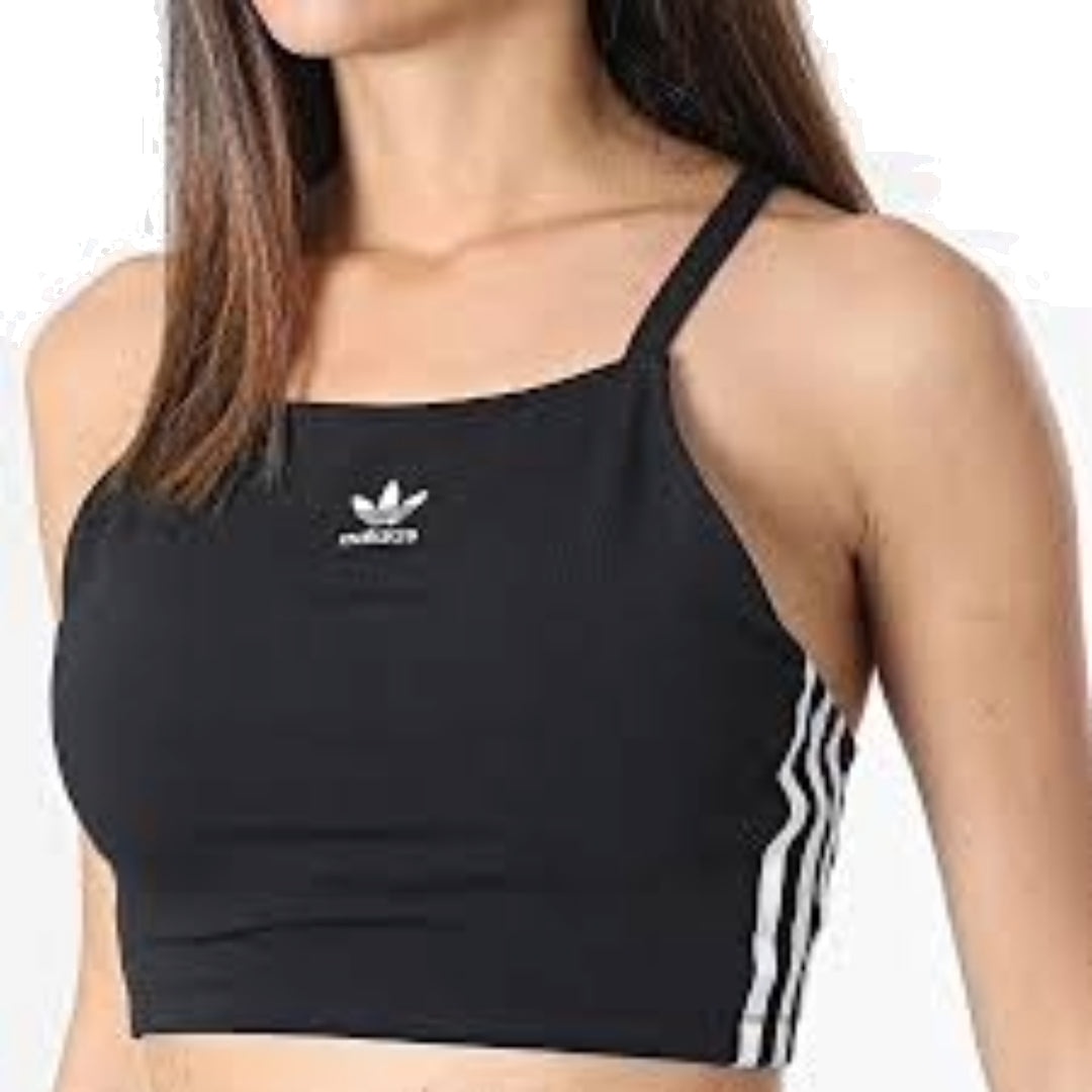 (WMNS) adidas Adicolor 3-Stripes Crop Top Asia Sizing 'Black' IU2405 - 2