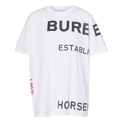 Burberry Horseferry Print Cotton Loose-Fitting White 80171031 - 1