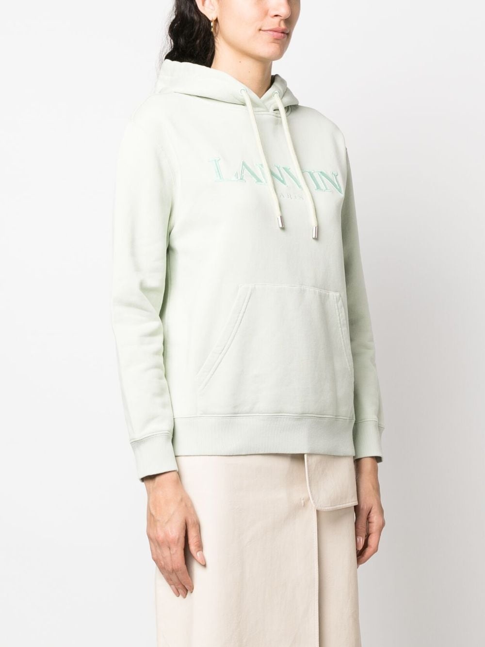 logo-embroidered hoodie - 3