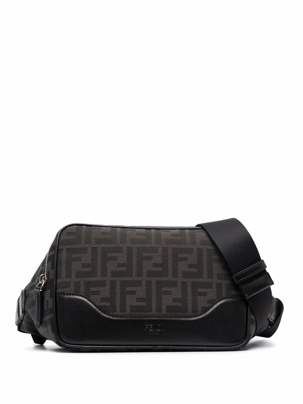 FF logo-motif zip-detail crossbody bag - 1