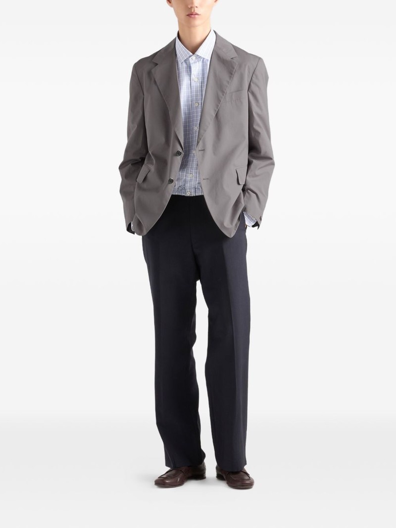 Prada single-breasted cotton jacket outlook