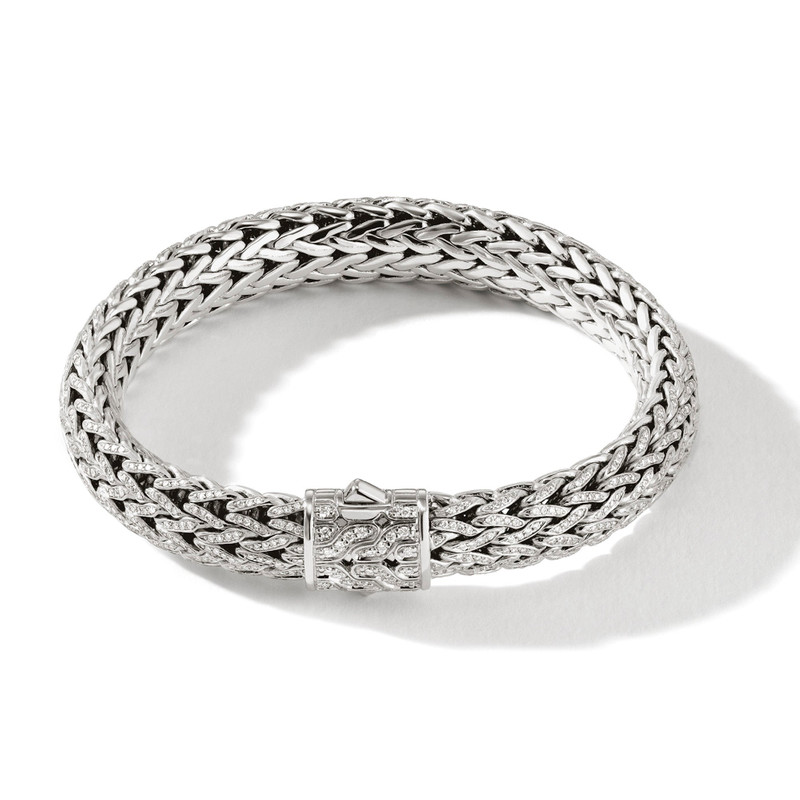 Icon Bracelet, Sterling Silver, Diamonds, 10.5MM 1