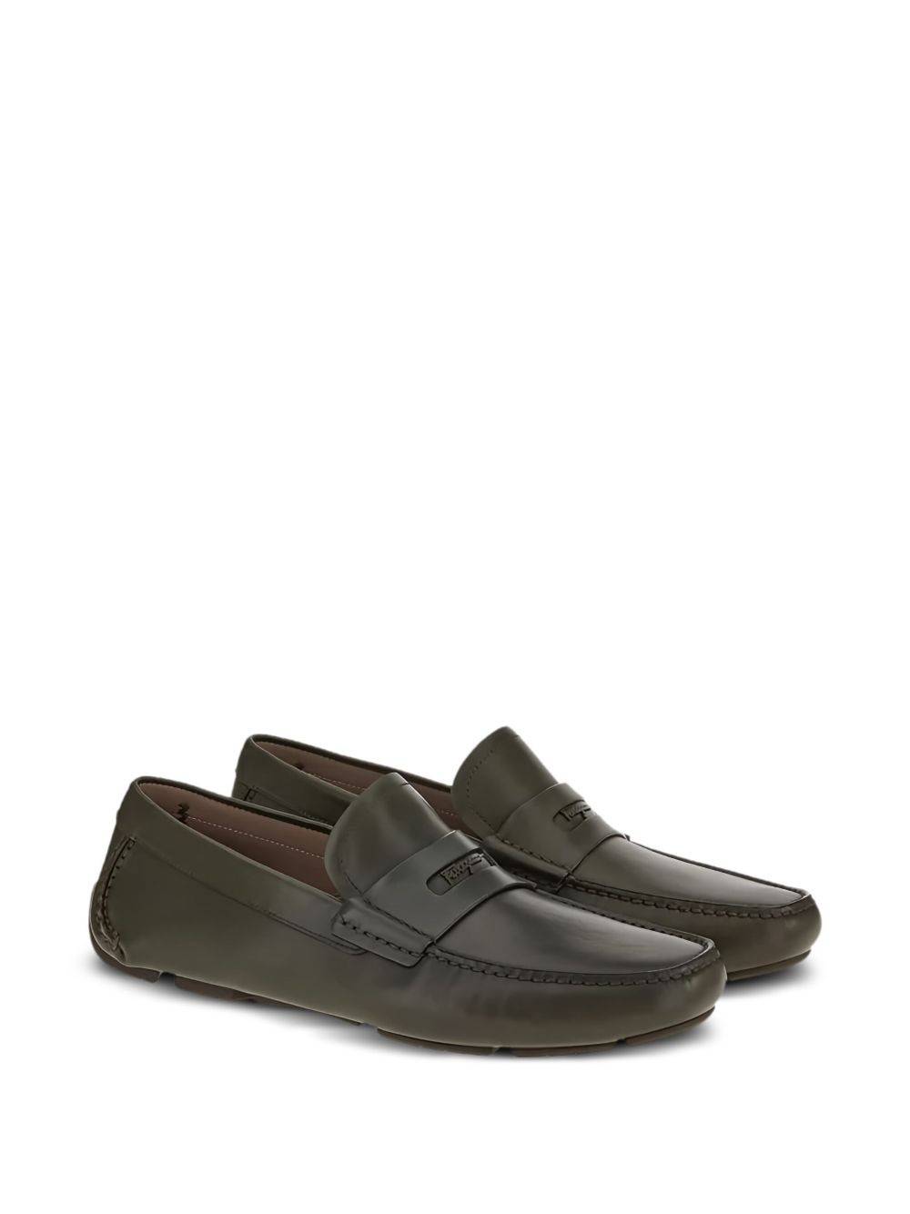 penny-slot leather loafers - 2
