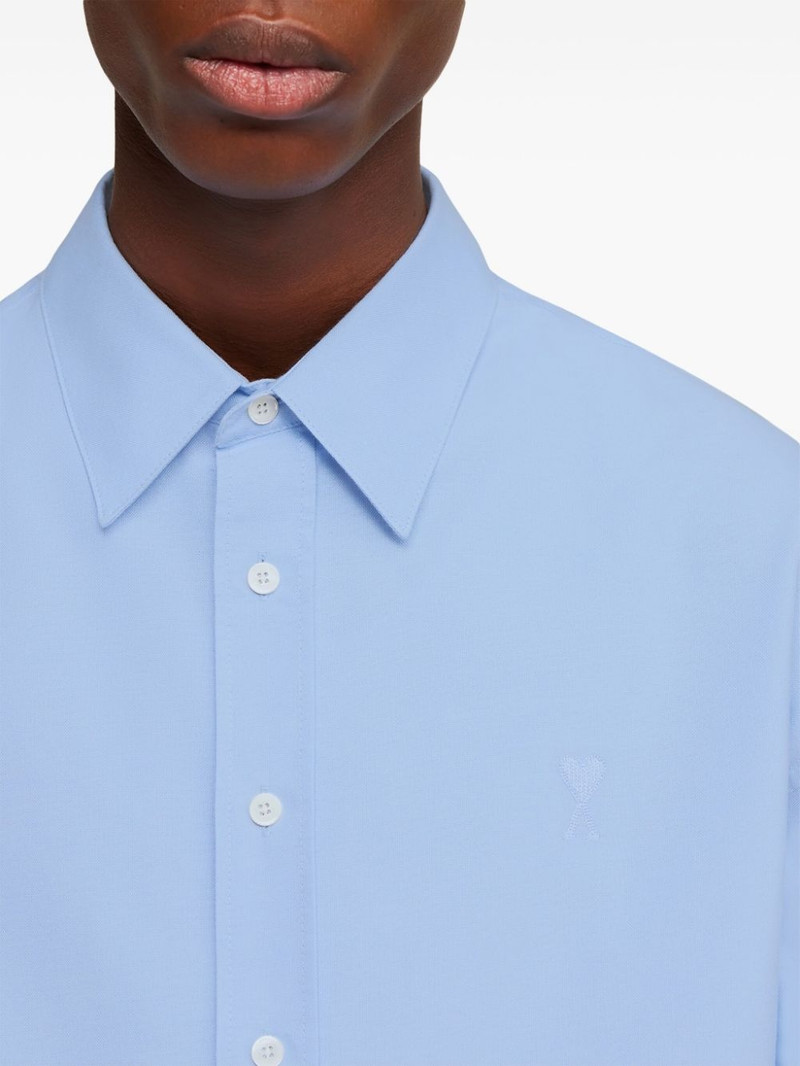 embroidered-logo cotton shirt 6
