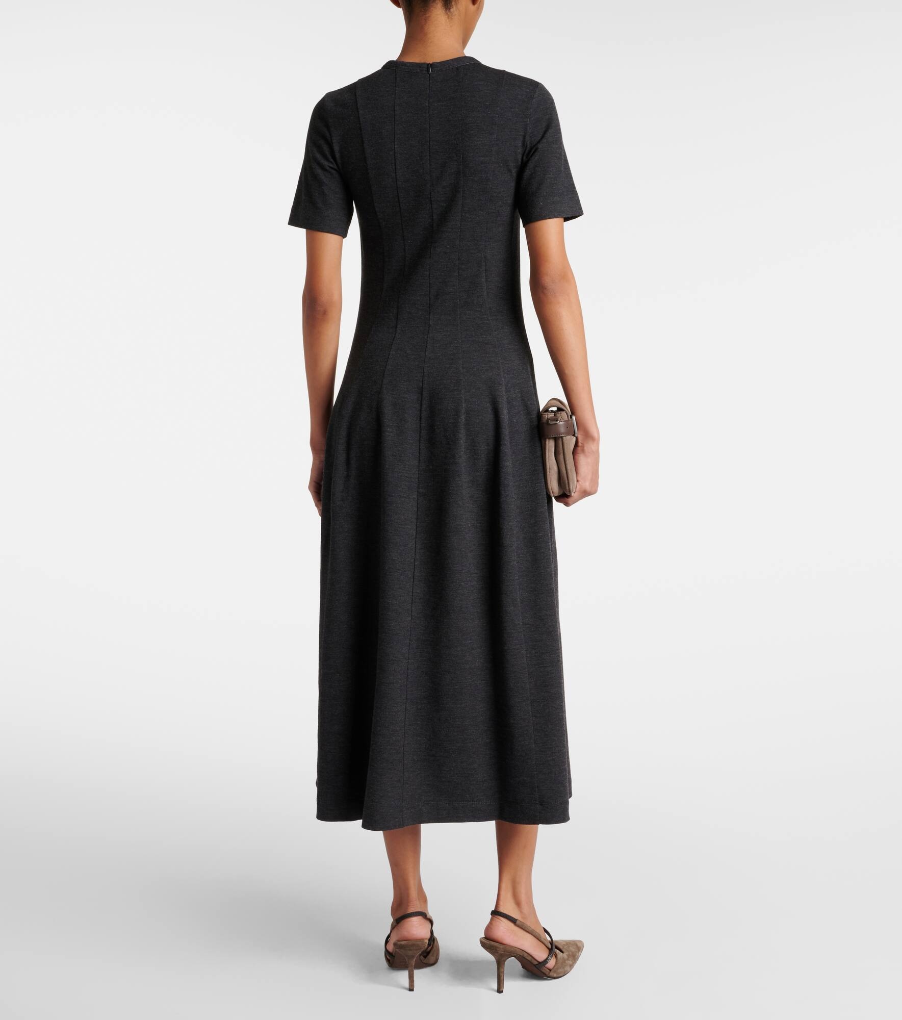 Wool and cashmere midi dress - 3