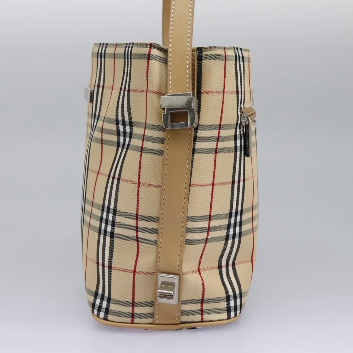 Burberry Nova Check Blue Label Shoulder Bag Canvas Beige Silver - 3