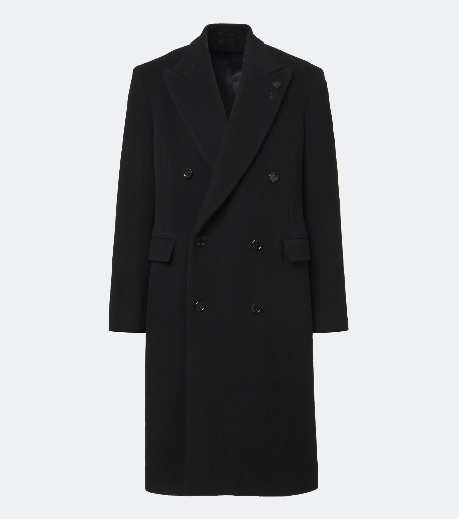 Double-breasted virgin wool coat - 1