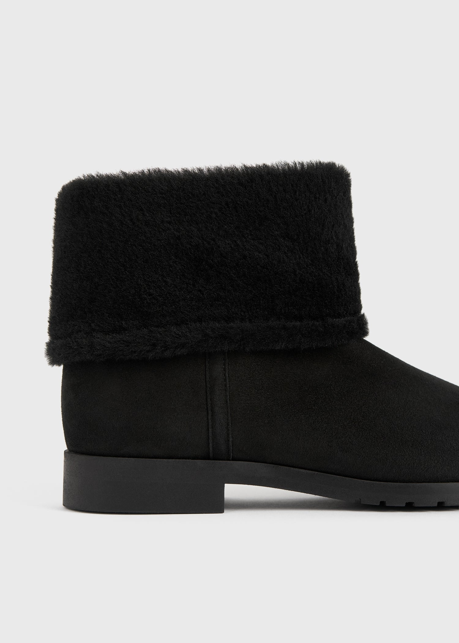 Fold-down shearling boots black - 5