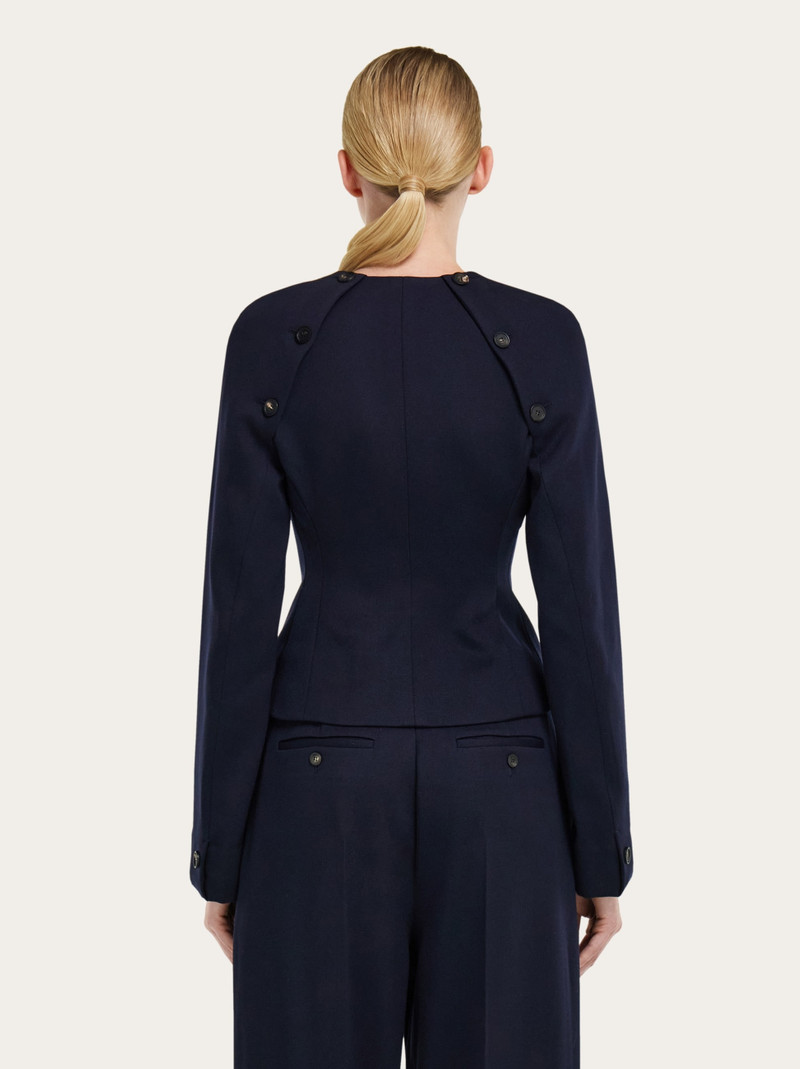 Cropped jacket with button detail 3