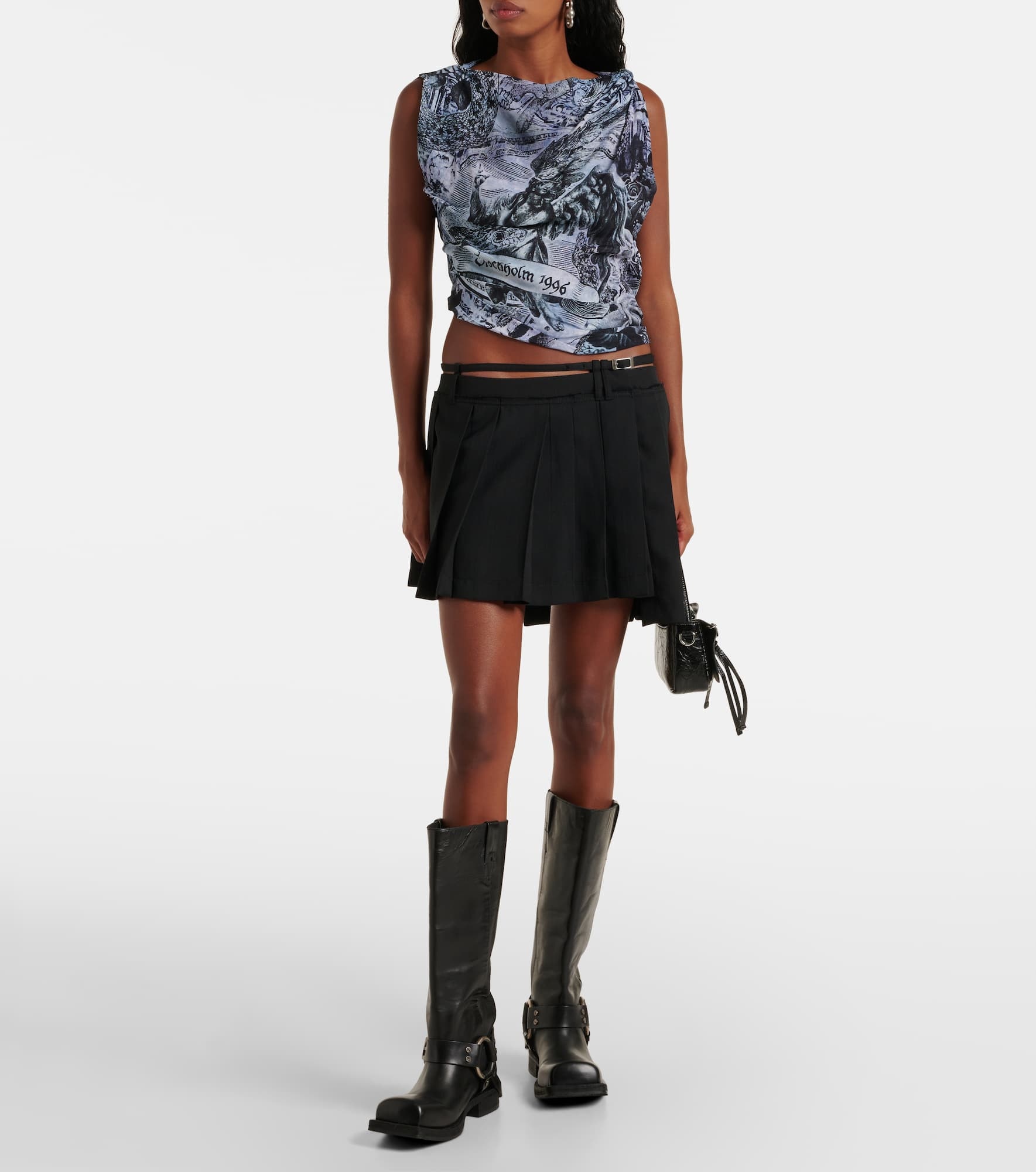 Printed draped top - 2