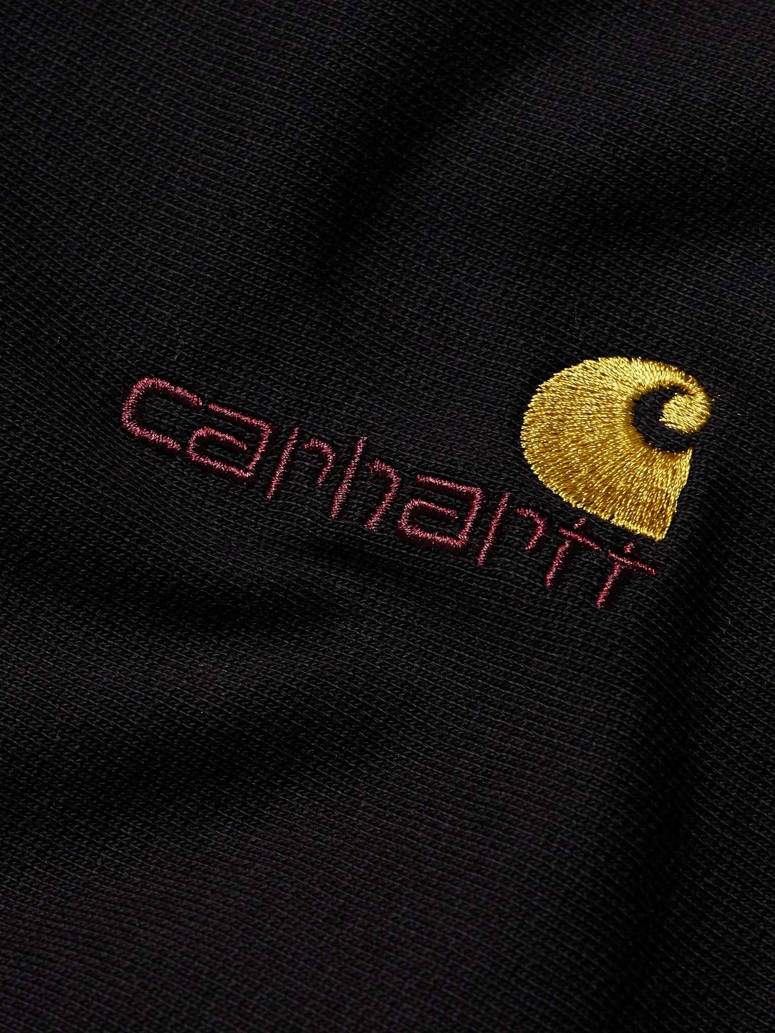 American Script Logo-Embroidered Cotton-Blend Jersey Hoodie - 4