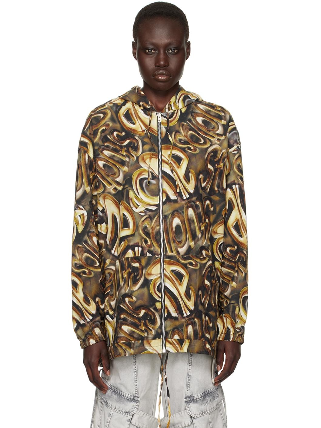 Black & Yellow Hooded Logo Jacket - 1