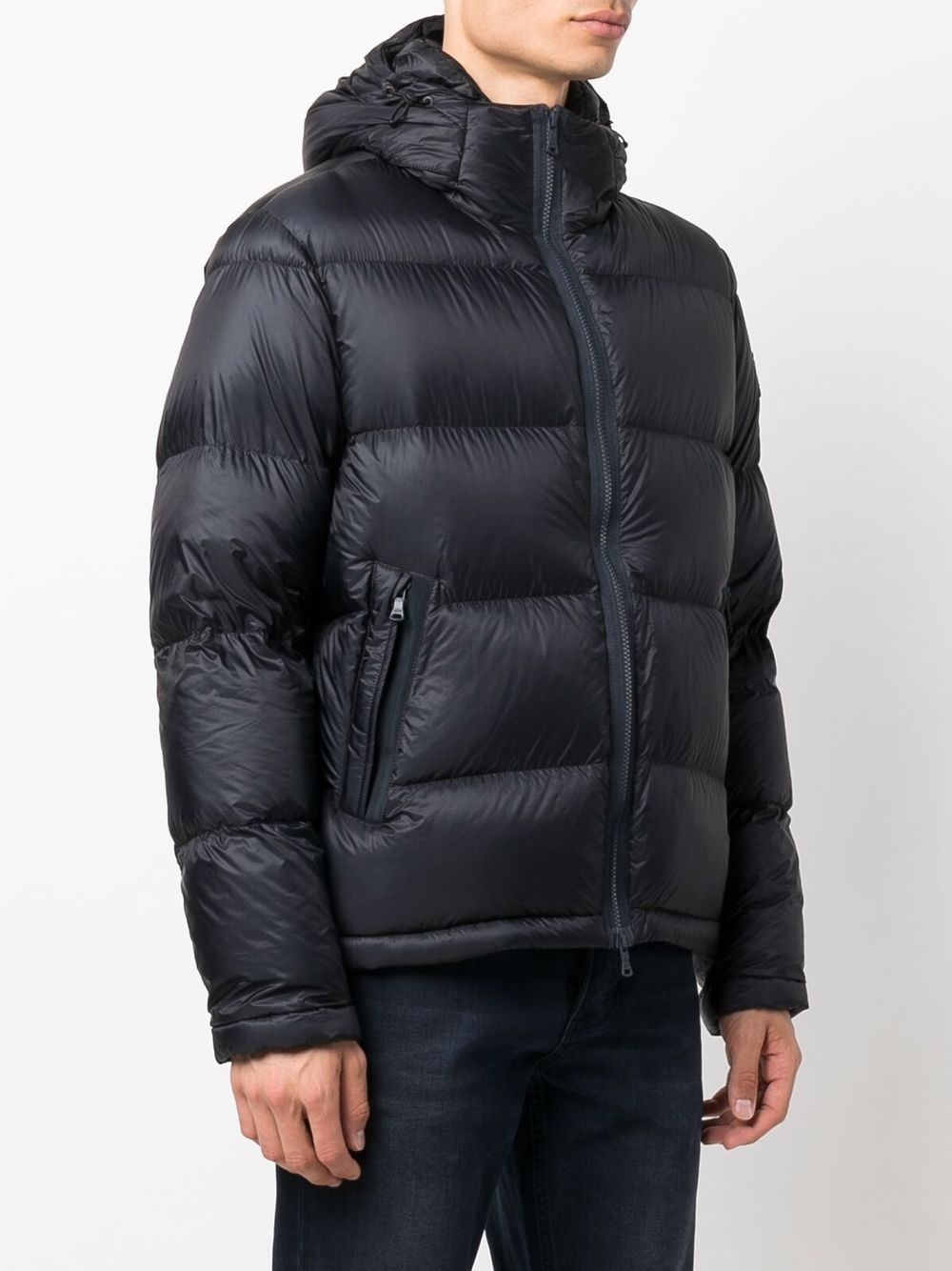 logo patch puffer jacket - 3