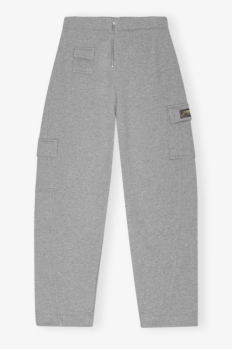 GREY HEAVY TERRY CURVED PANTS 1