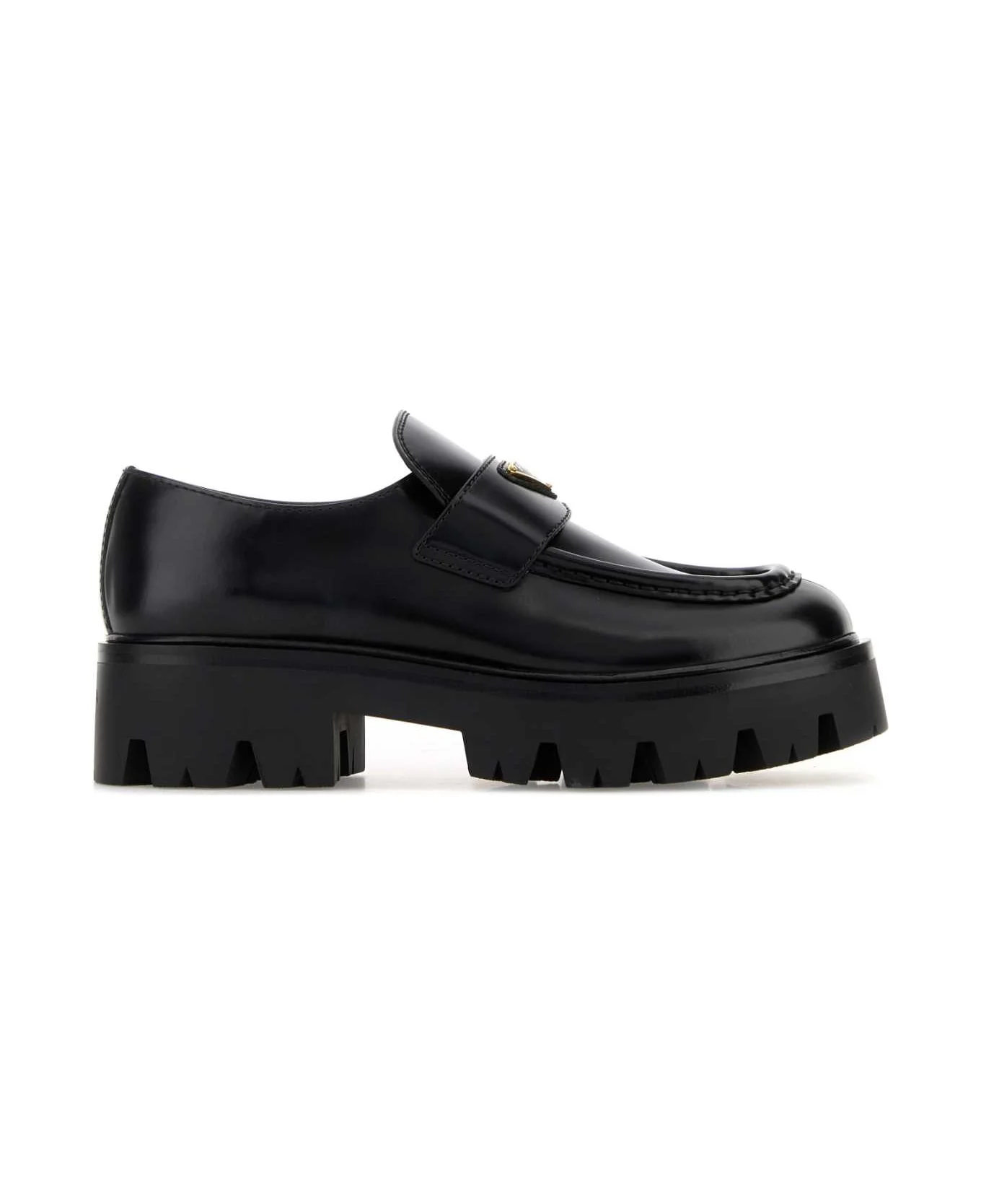 Black Leather Loafers - 1