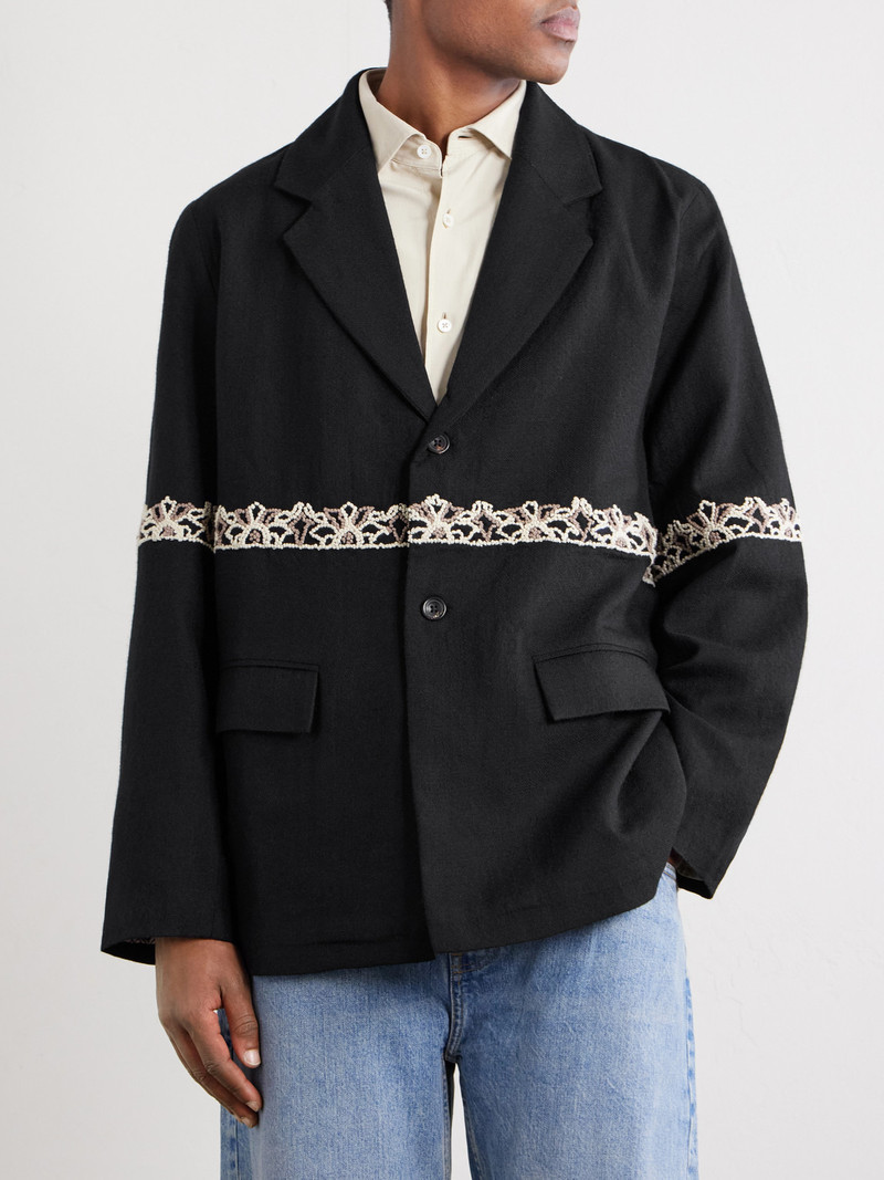 Embroidered Wool Blazer 3