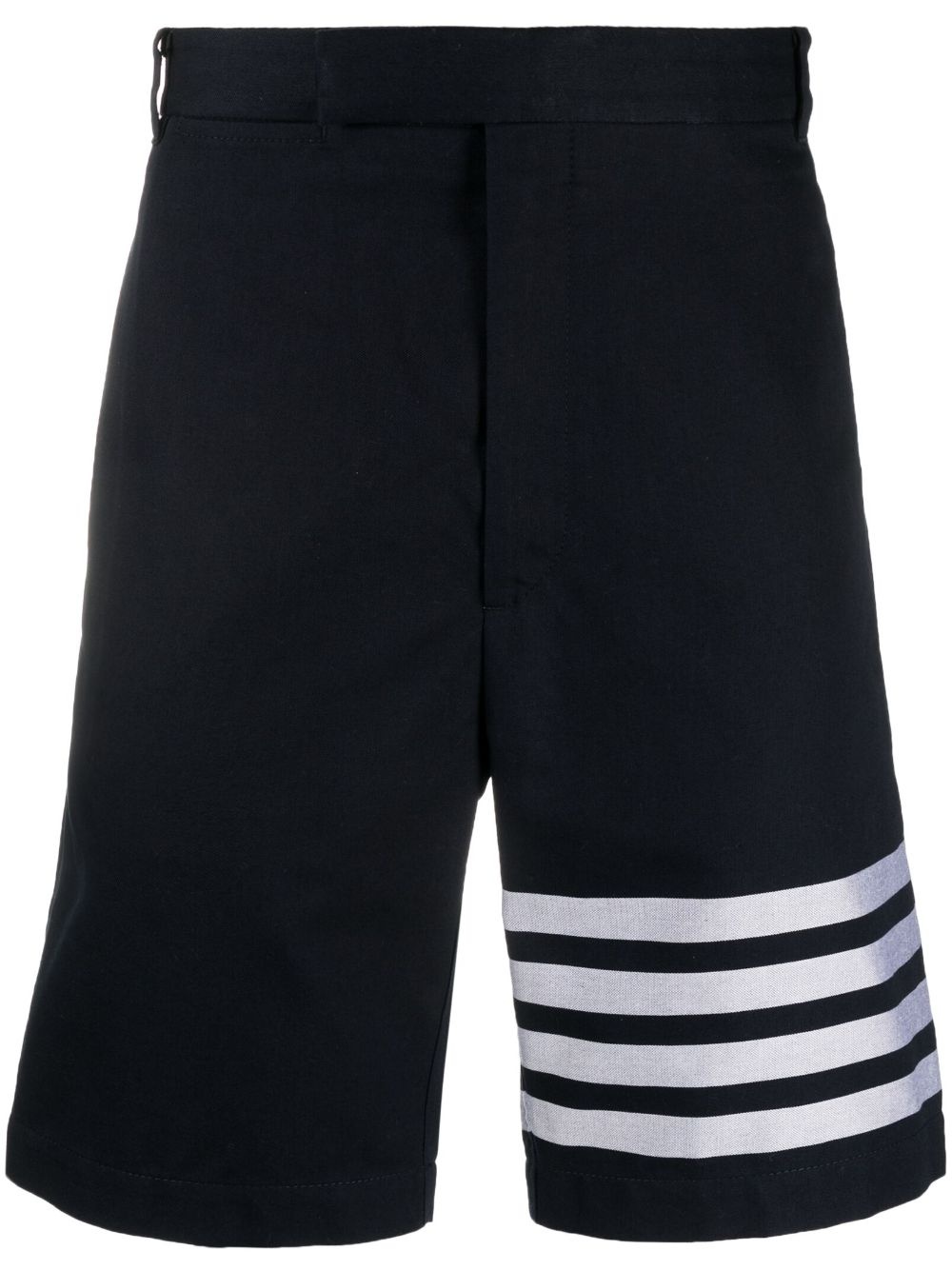 4 Bar-stripe cotton shorts - 1