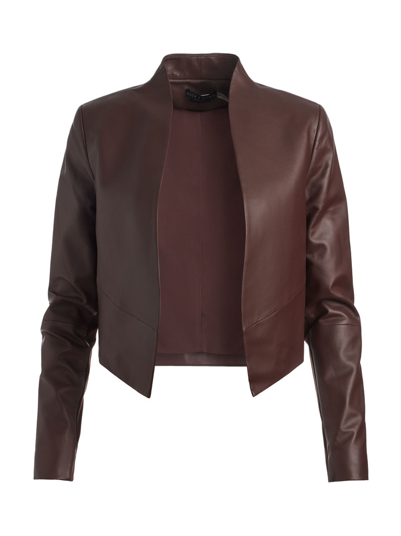 Alice + Olivia NEW HARVEY LEATHER JACKET | REVERSIBLE