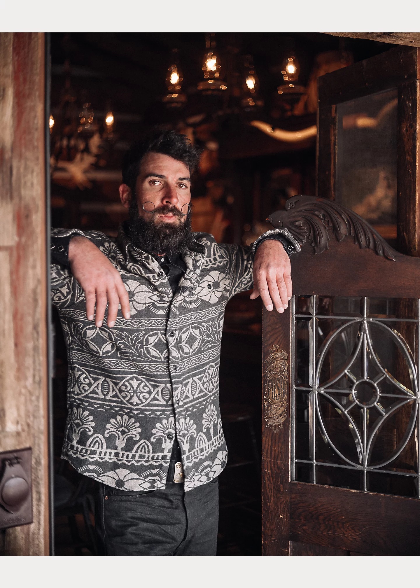 Patterned Jacquard Workshirt - 6