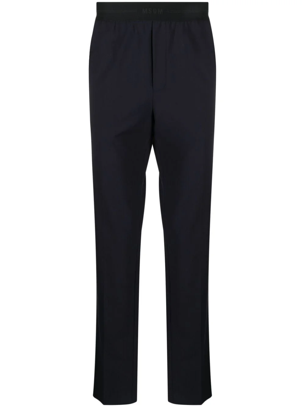 logo-waistband straight-leg trousers - 1