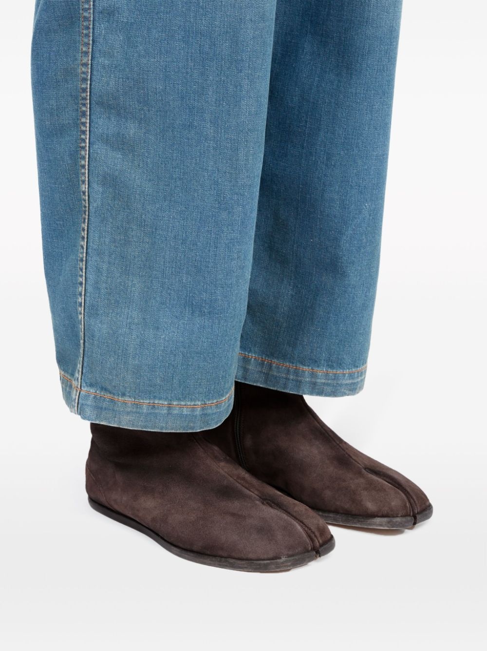 Tabi flat suede boots - 6