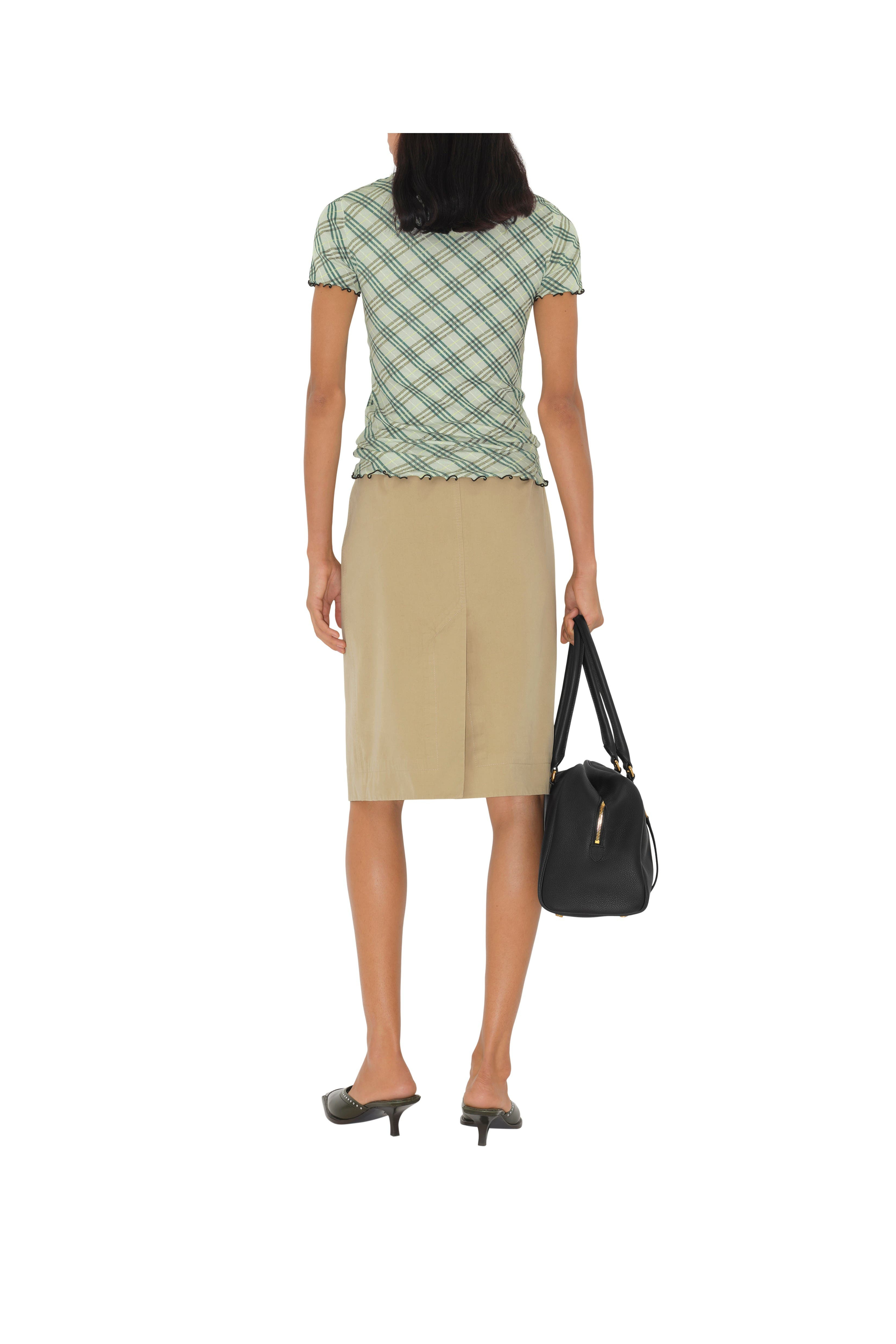 burberry Check Stretch Cotton T-shirt in Breeze at Nordstrom - 5
