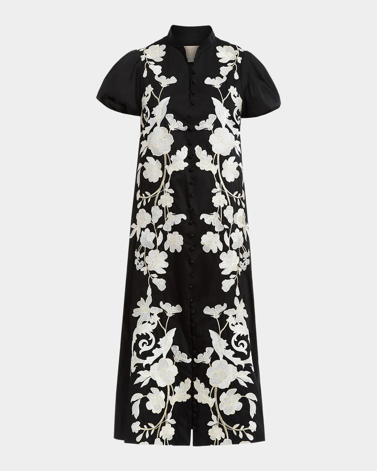 Elliana Embroidered Applique Midi Dress - 1