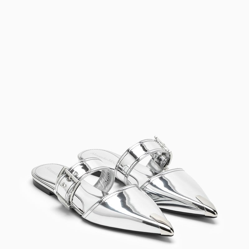 Punk Flat leather mules - 3