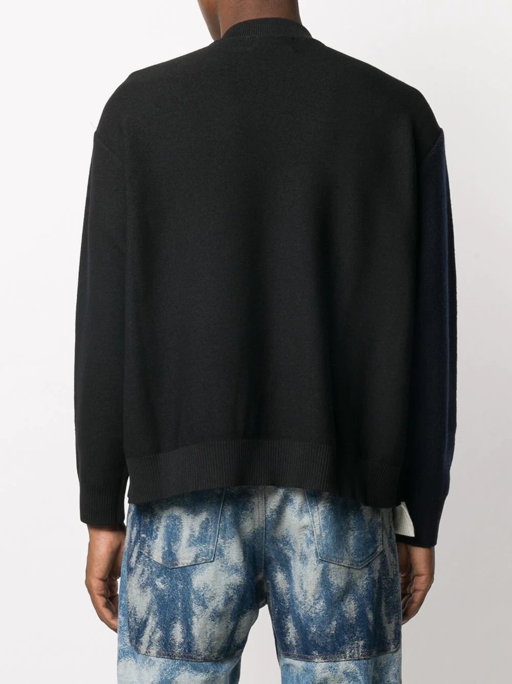 Overlap crew neck jumper - 4