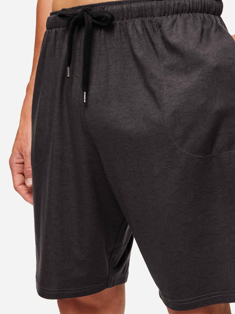 Men's Lounge Shorts London 9 Micro Modal Black - 2