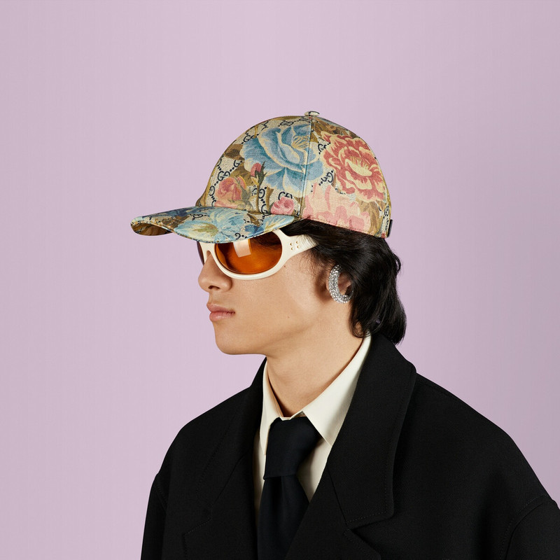 GG Supreme Flora print baseball hat 4