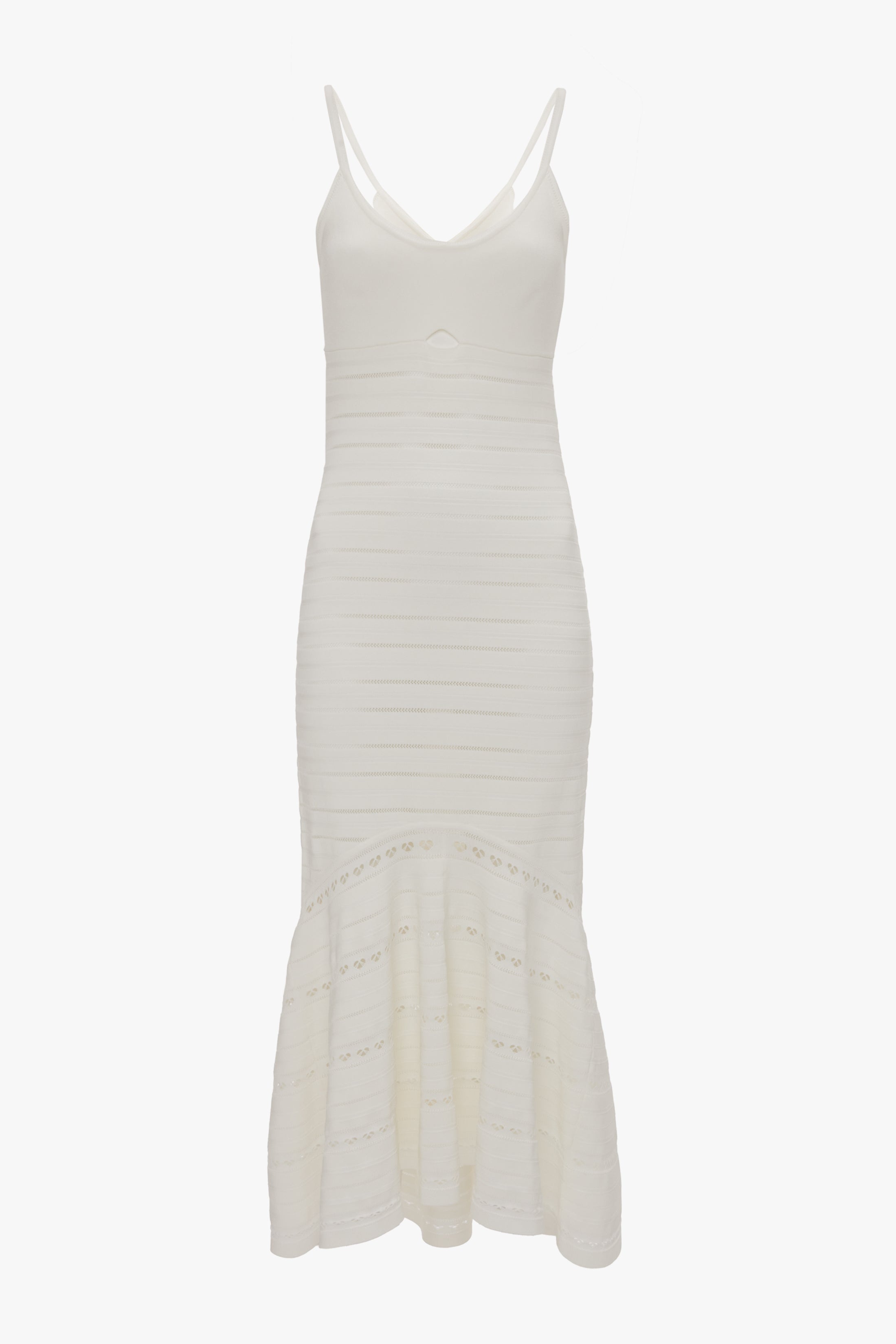 Cut-Out Detail Cami Dress In White - 1