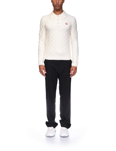 CASABLANCA Column Knit Polo Shirt outlook