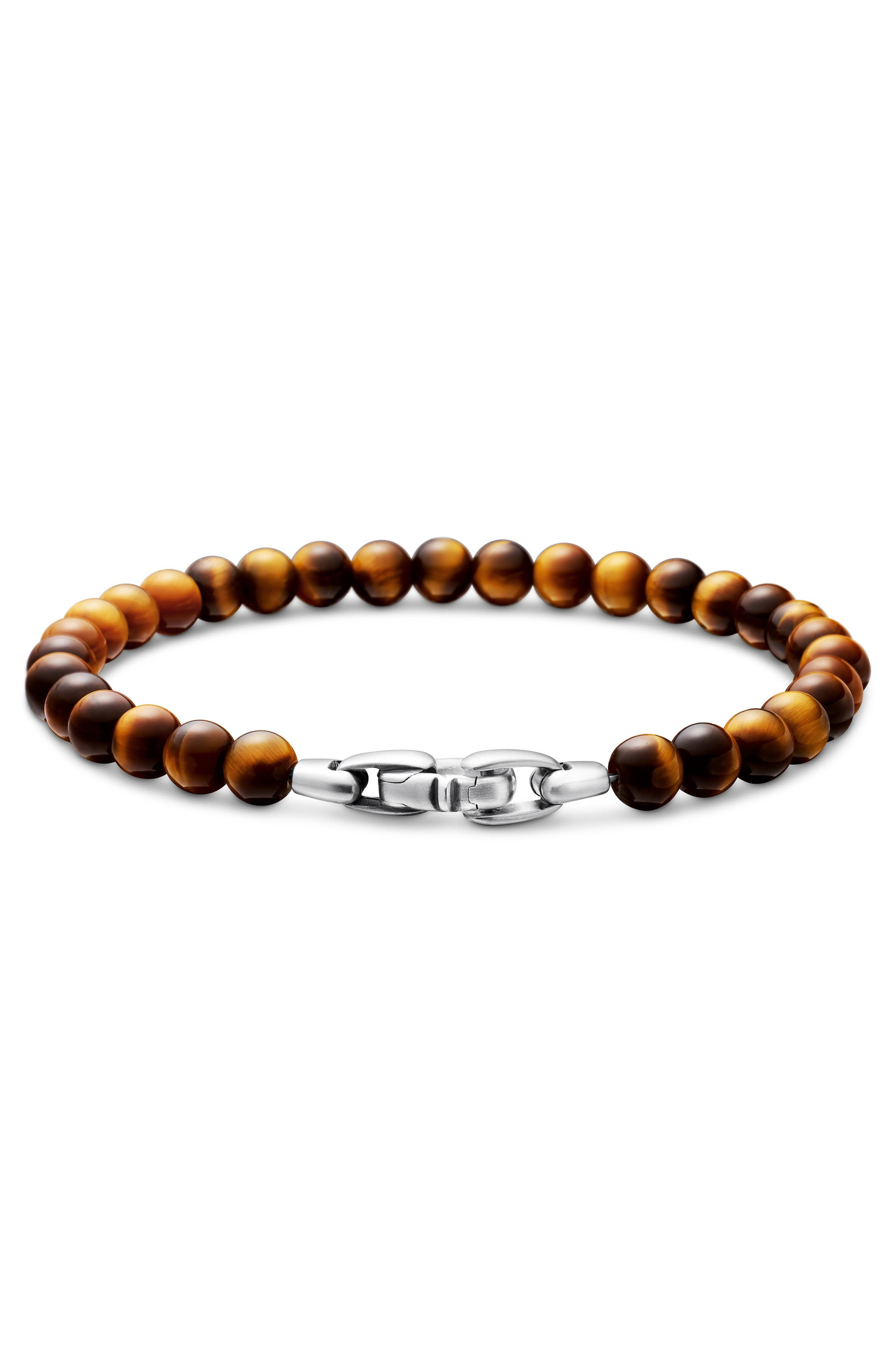 David Yurman Men's Spiritual Beads Bracelet in Sterling Silver with Tiger's Eye, 6mm in Tiger Eye at - 3