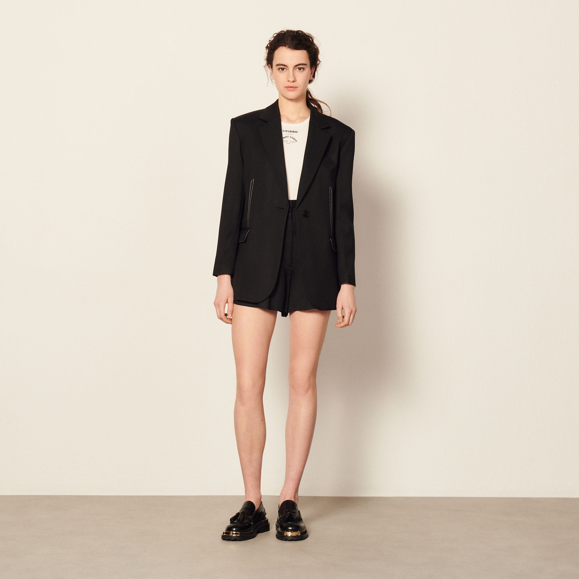 Tailored jacket with topstitching - 5